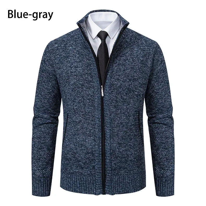 Cardigan zippé avec poche confortable et stylé du M au 4XL