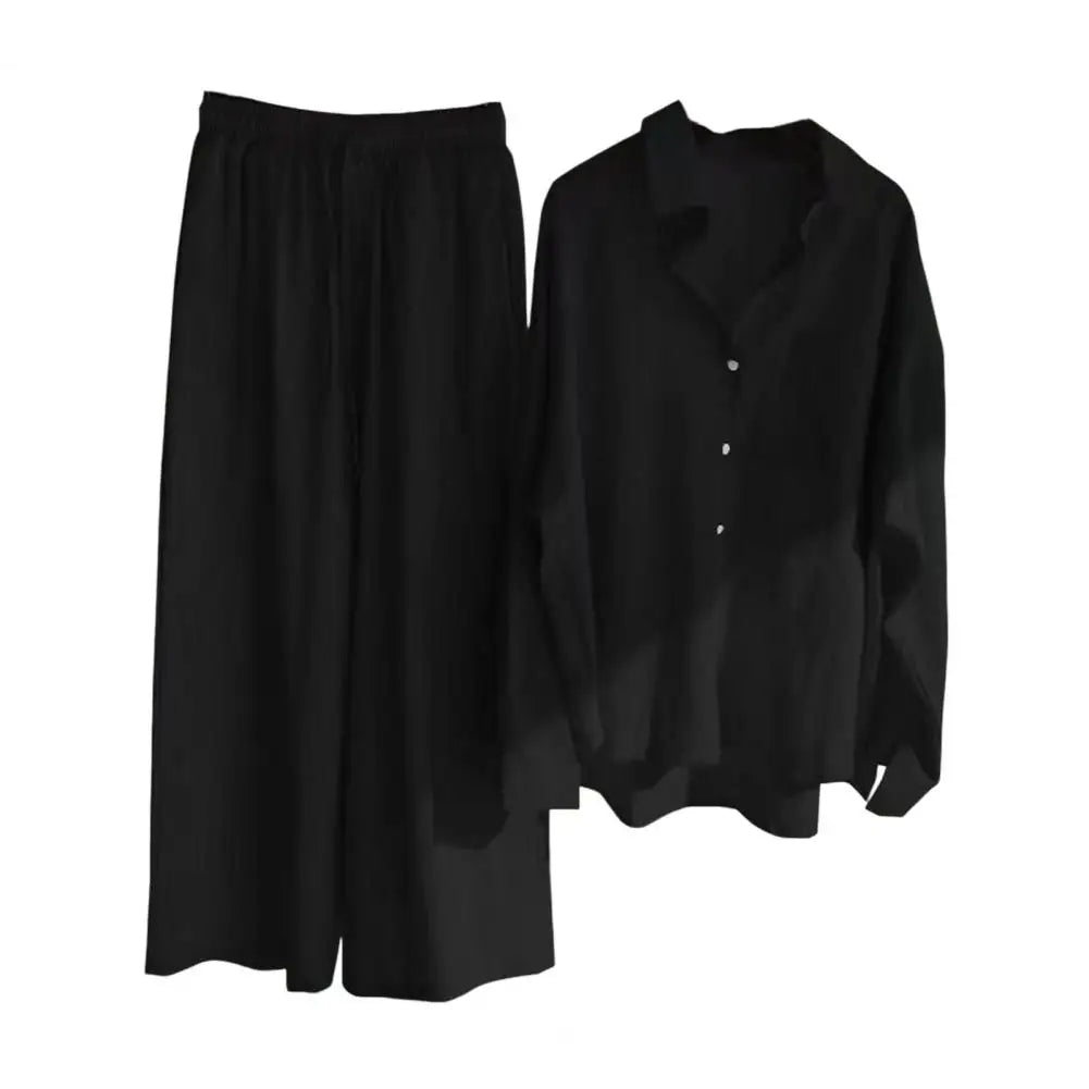 Ensemble chemise à manche et pantalon large du M au 5XL