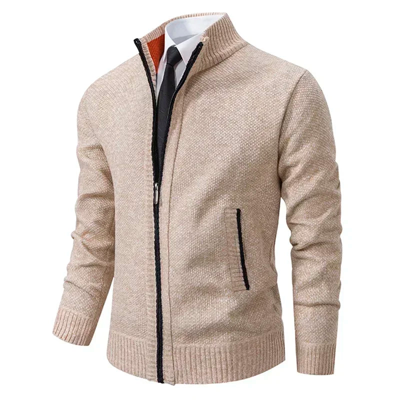 Cardigan zippé avec poche confortable et stylé du M au 4XL