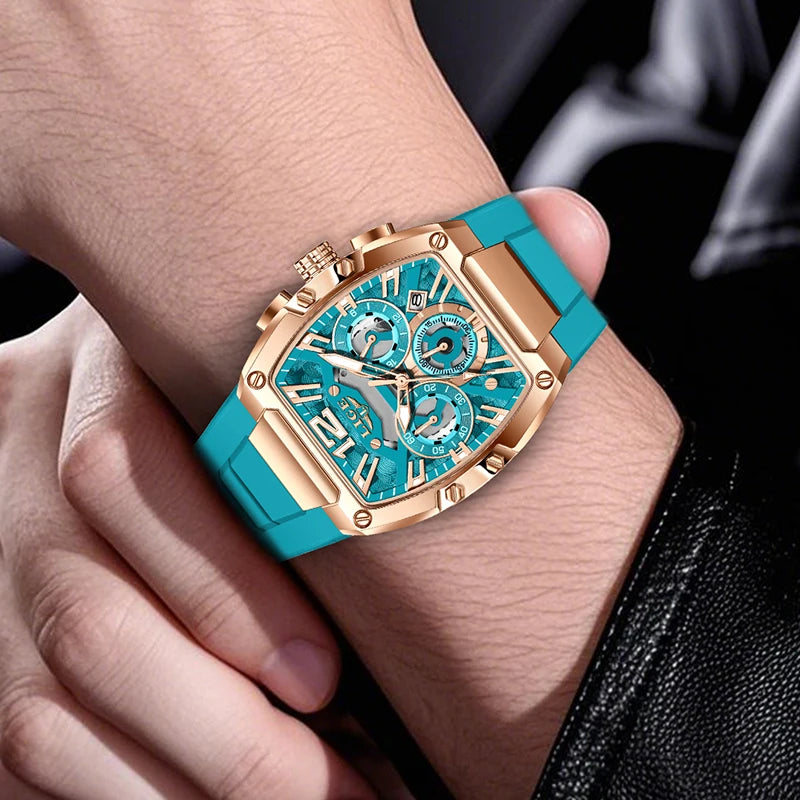 LIGE hommes montre haut tendance marque de luxe Silicone montre militaire hommes sport décontracté étanche Date Quartz montres pour hommes MAEJORKEN