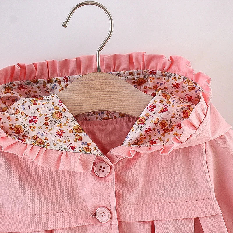 Veste d'automne pour bébé fille de 0 à 3 ans, coupe-vent en coton à manches longues, veste à capuche pour bébé fille MAEJORKEN