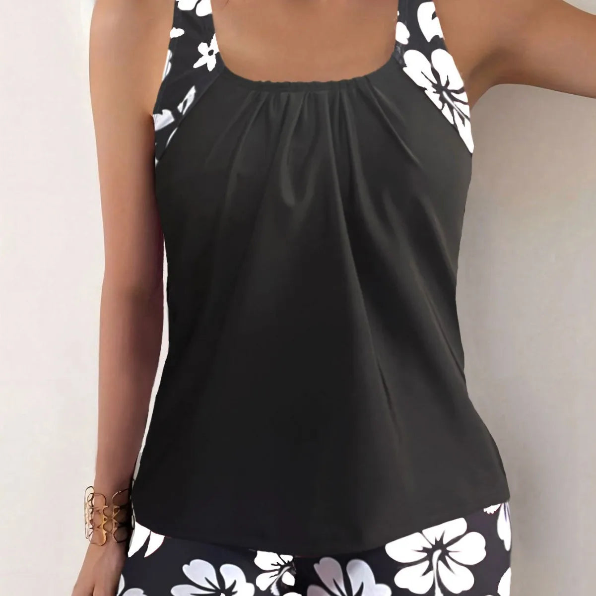 Maillot de bain en Polyester pour femmes, imprimé conservateur, séchage rapide, bas de Bikini, taille haute, motif Floral, Triangle, culotte transfrontalière, nouvelle collection 2025 MAEJORKEN
