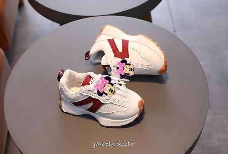 Mickey canard chaussures point enfants baskets confortable printemps automne pour les filles dessin animé enfants chaussures de course MAEJORKEN