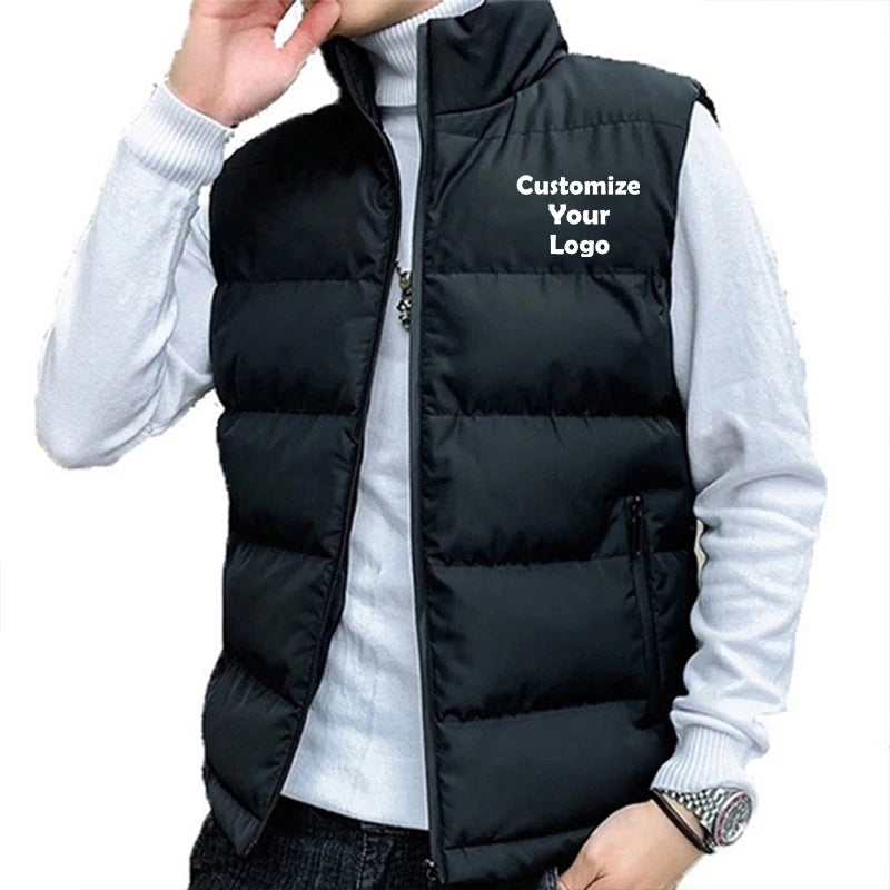 Gilet de combat personnalisé pour hommes et femmes, vestes épaisses, col montant, glaçure en coton solide pour documents, mode automne et hiver MAEJORKEN