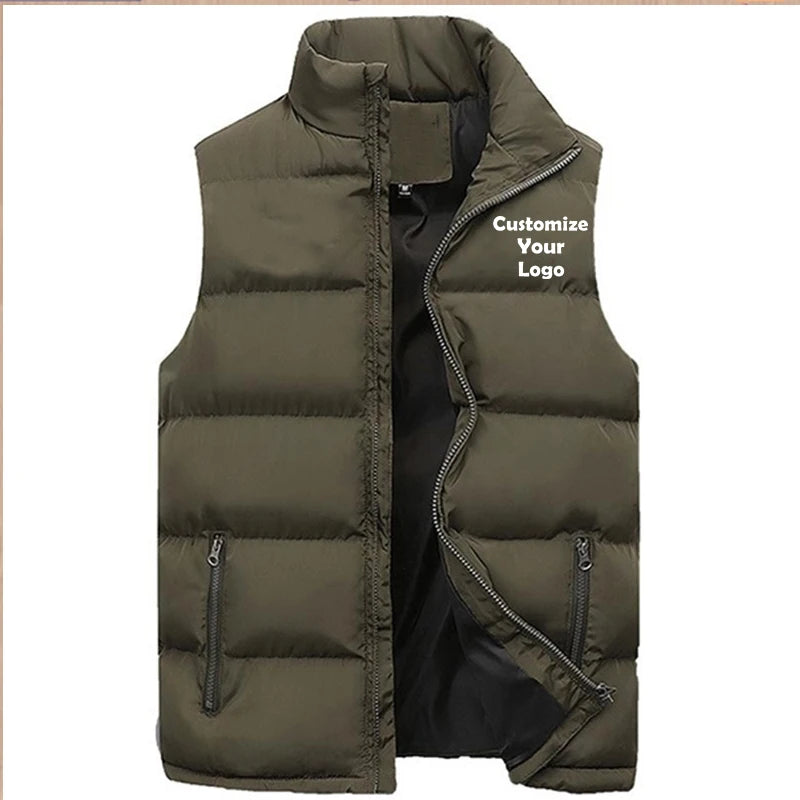 Gilet de combat personnalisé pour hommes et femmes, vestes épaisses, col montant, glaçure en coton solide pour documents, mode automne et hiver MAEJORKEN