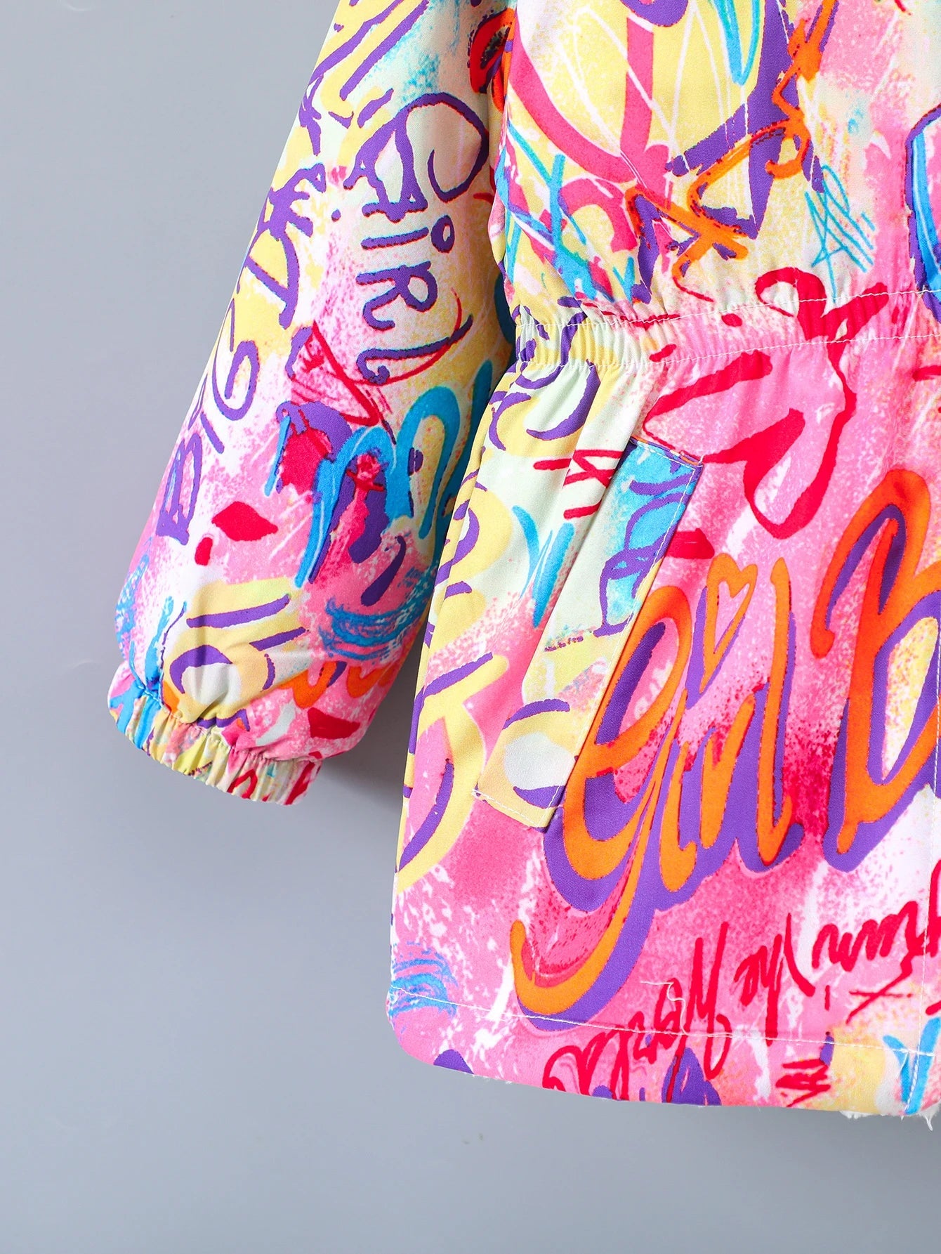 Cardigan Chaud Rembourré en Peluche pour Fille, Veste à Capuche avec Fermeture Éclair, Imprimé Numérique, à la Mode, Automne et Hiver MAEJORKEN