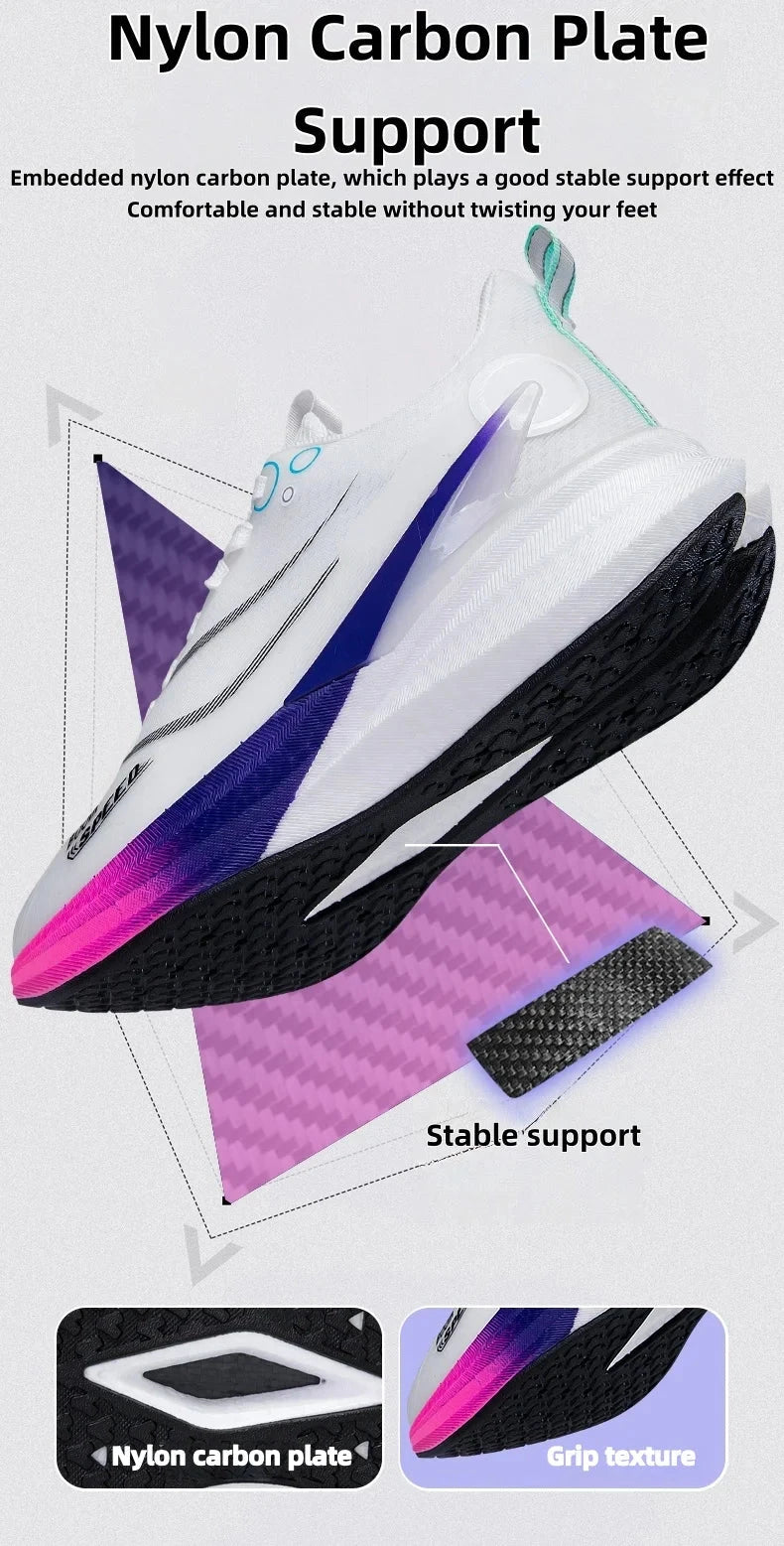 2025 hommes et femmes professionnel carbone conseil Marathon chaussures de course Absorption des chocs Ultra-léger Stable Support chaussures de sport MAEJORKEN