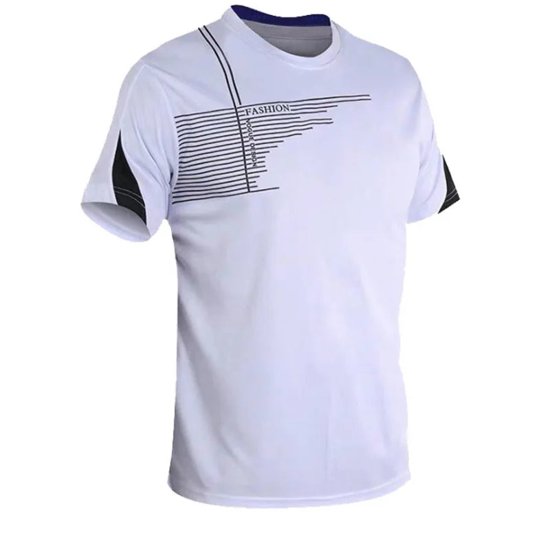 2025 été nouveaux hommes séchage rapide à manches courtes salle de sport course absorbant l'humidité col rond T-shirt entraînement exercice gymnase Sweatsh MAEJORKEN