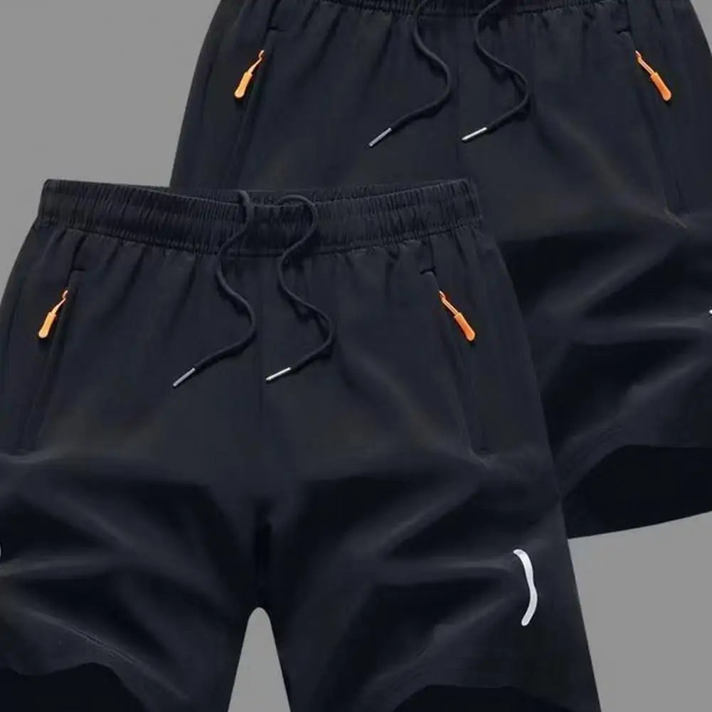 Pantalon court d'été en soie glacée pour hommes, grande taille, Cool, mode masculine, fin, ample, séchage rapide, pantalon de survêtement, Sport décontracté, extensible MAEJORKEN