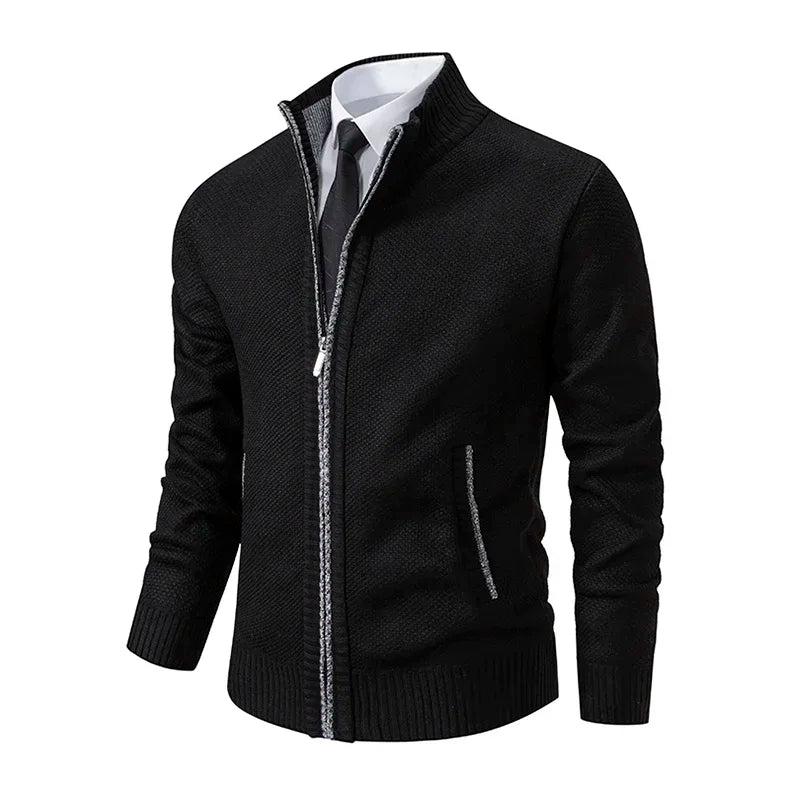 Cardigan zippé avec poche confortable et stylé du M au 4XL