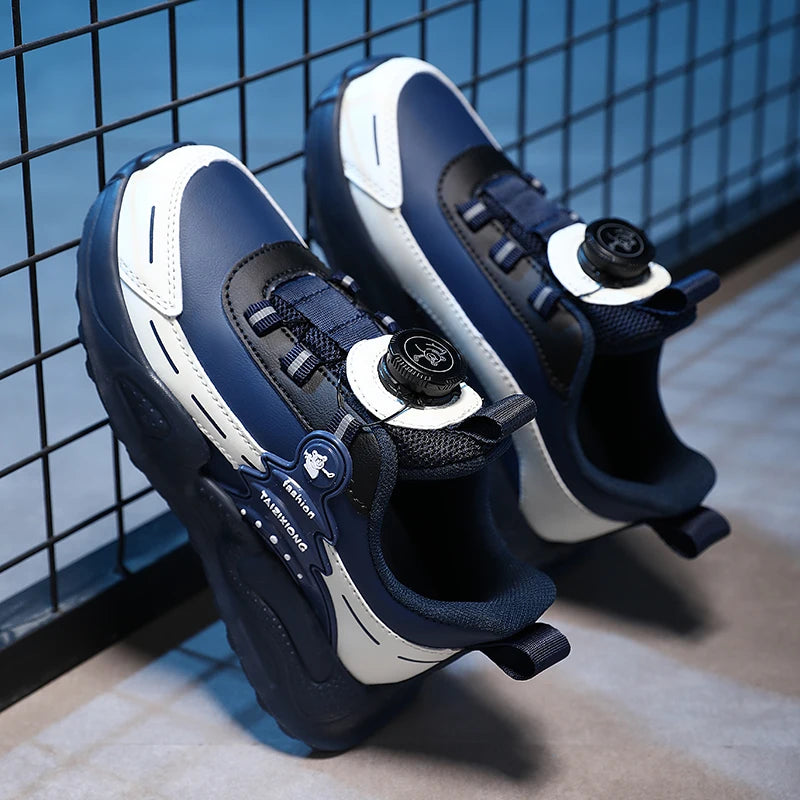 Baskets en cuir légères et antidérapantes pour enfants, chaussures décontractées pour garçons et étudiants, chaussures de sport, de course, de Tennis MAEJORKEN