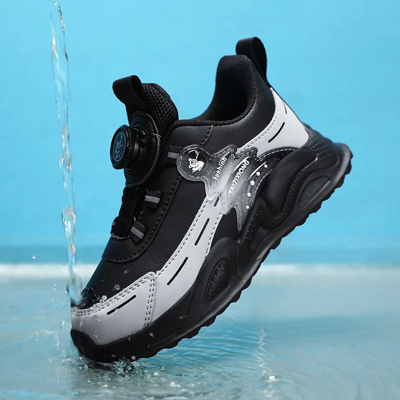 Baskets en cuir légères et antidérapantes pour enfants, chaussures décontractées pour garçons et étudiants, chaussures de sport, de course, de Tennis MAEJORKEN