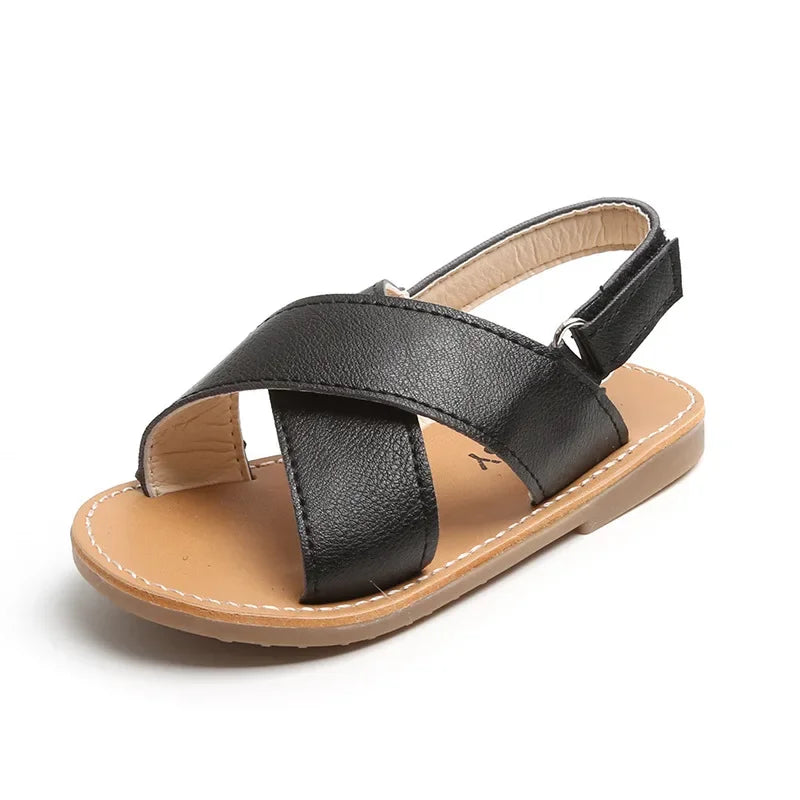 Chaussures coréennes polyvalentes pour enfants, sandales simples pour enfants, chaussures de plage à bout ouvert pour garçons et filles, document solide, mode d'été 2024 MAEJORKEN