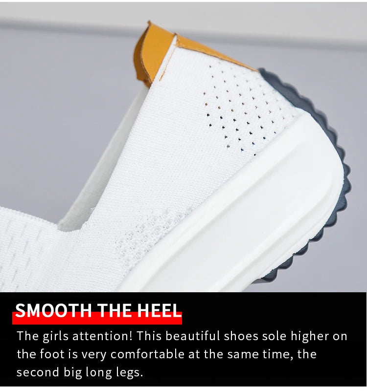 Baskets d'extérieur en maille respirante pour femmes, chaussures plates à enfiler, chaussures de Jogging légères à semelle compensée, mocassins d'été à semelle souple MAEJORKEN