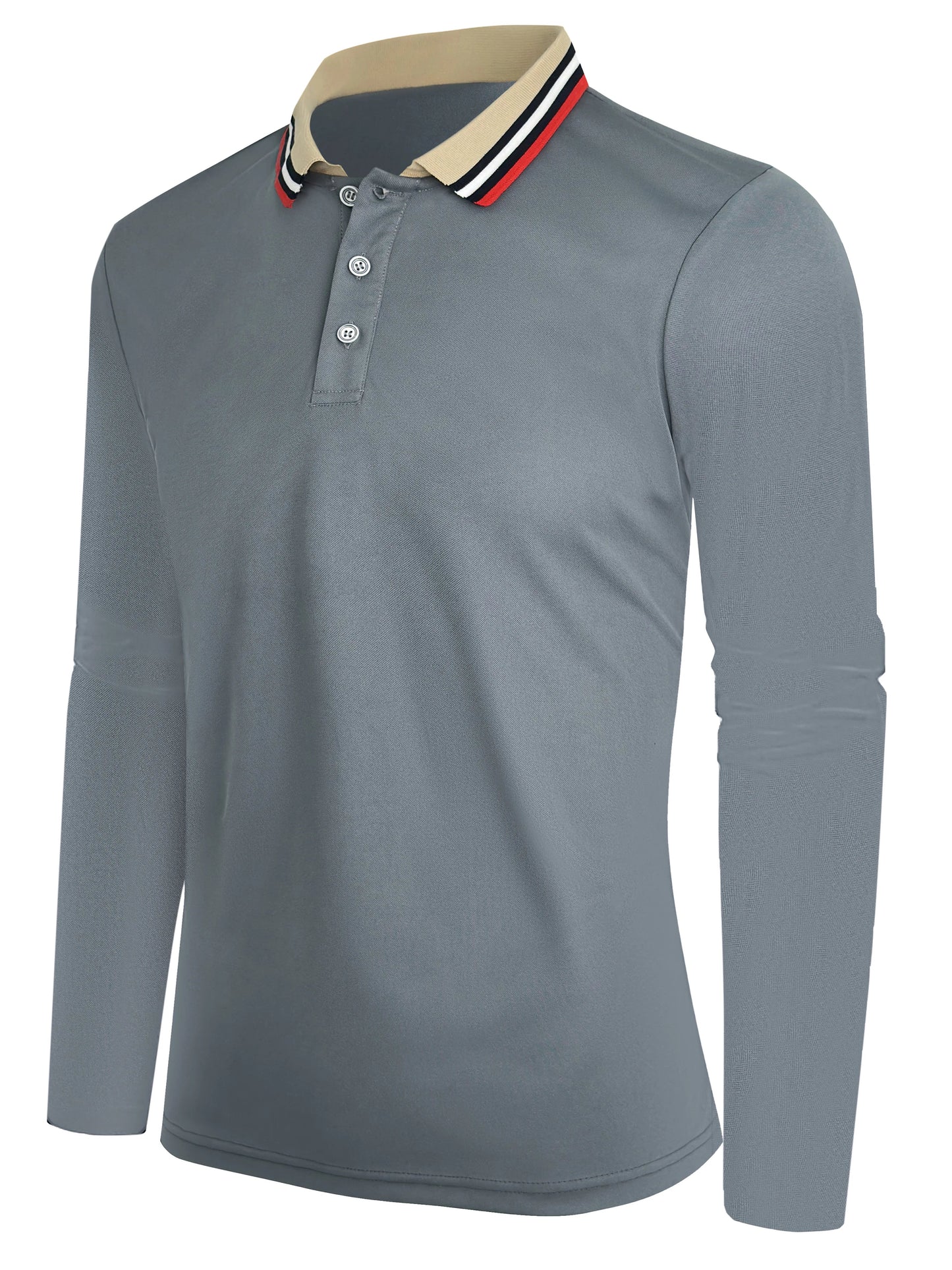 Polo à manches longues pour hommes, haut tendance décontracté et Business, printemps et automne MAEJORKEN