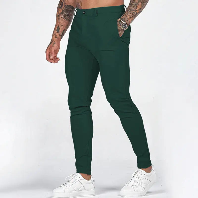Pantalon Slim couleur unie du S au 3XL