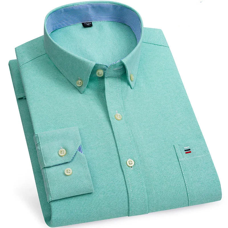 Chemise à manches longues  100% coton oxford