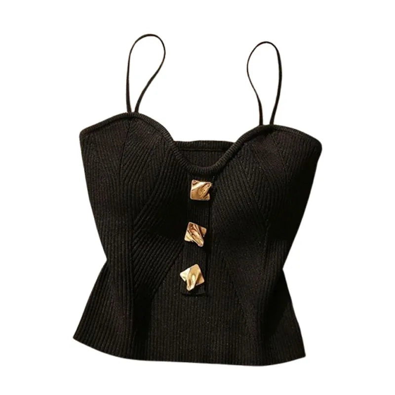 Camisole en tricot sergé pour femme, coupe ajustée, sans manches, crop top d'été, sans rembourrage, respirant, confortable, décontracté et chic MAEJORKEN