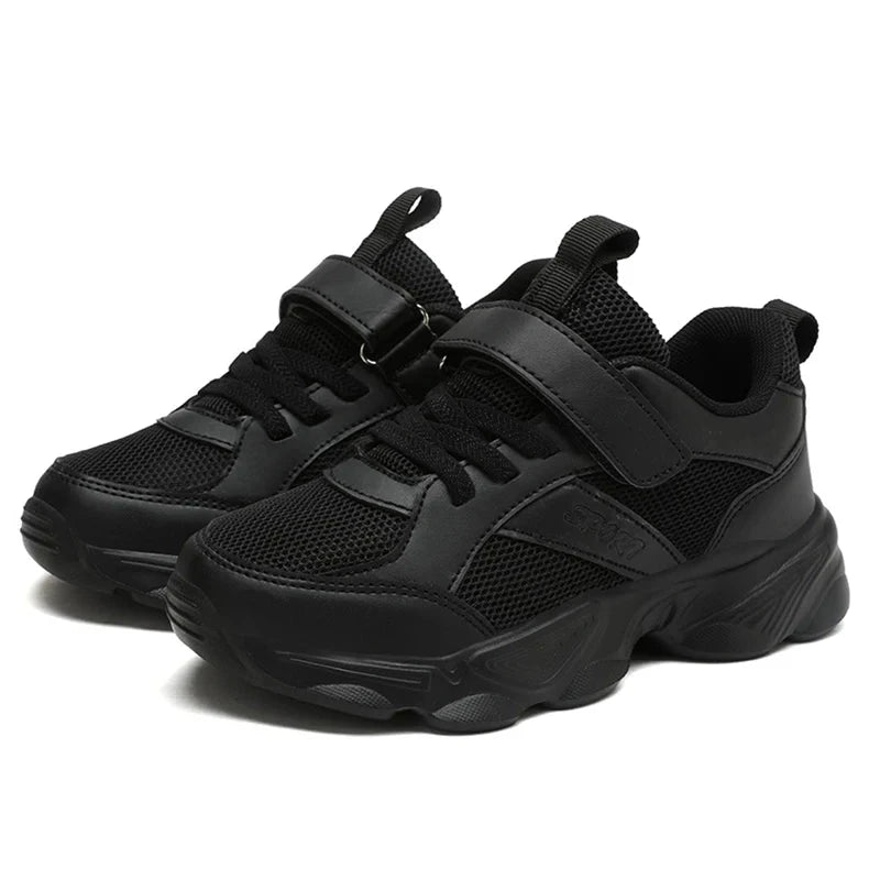Chaussures de sport coordonnantes pour enfants, respirantes, noires, chaussures d'école, marche, course décontractée, rencontre, garçons, filles, étudiant, mode MAEJORKEN