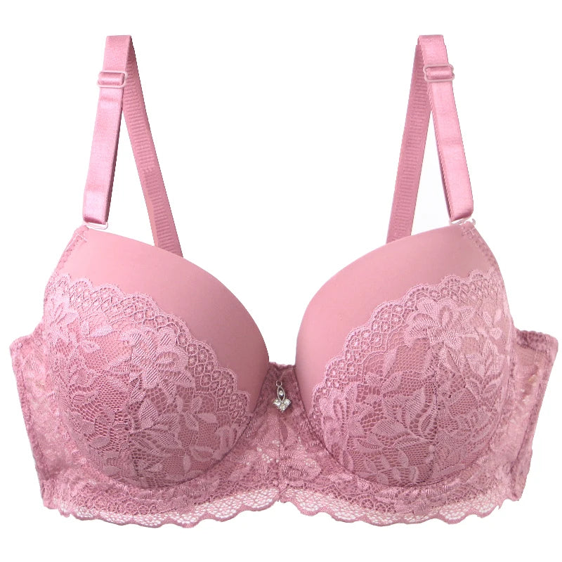 DaiNaFang soutien-gorge Push Up pour femmes respirant ascenseur dentelle garniture CDE tasse sous-vêtements noir rose kaki rouge grande taille Lingerie MAEJORKEN