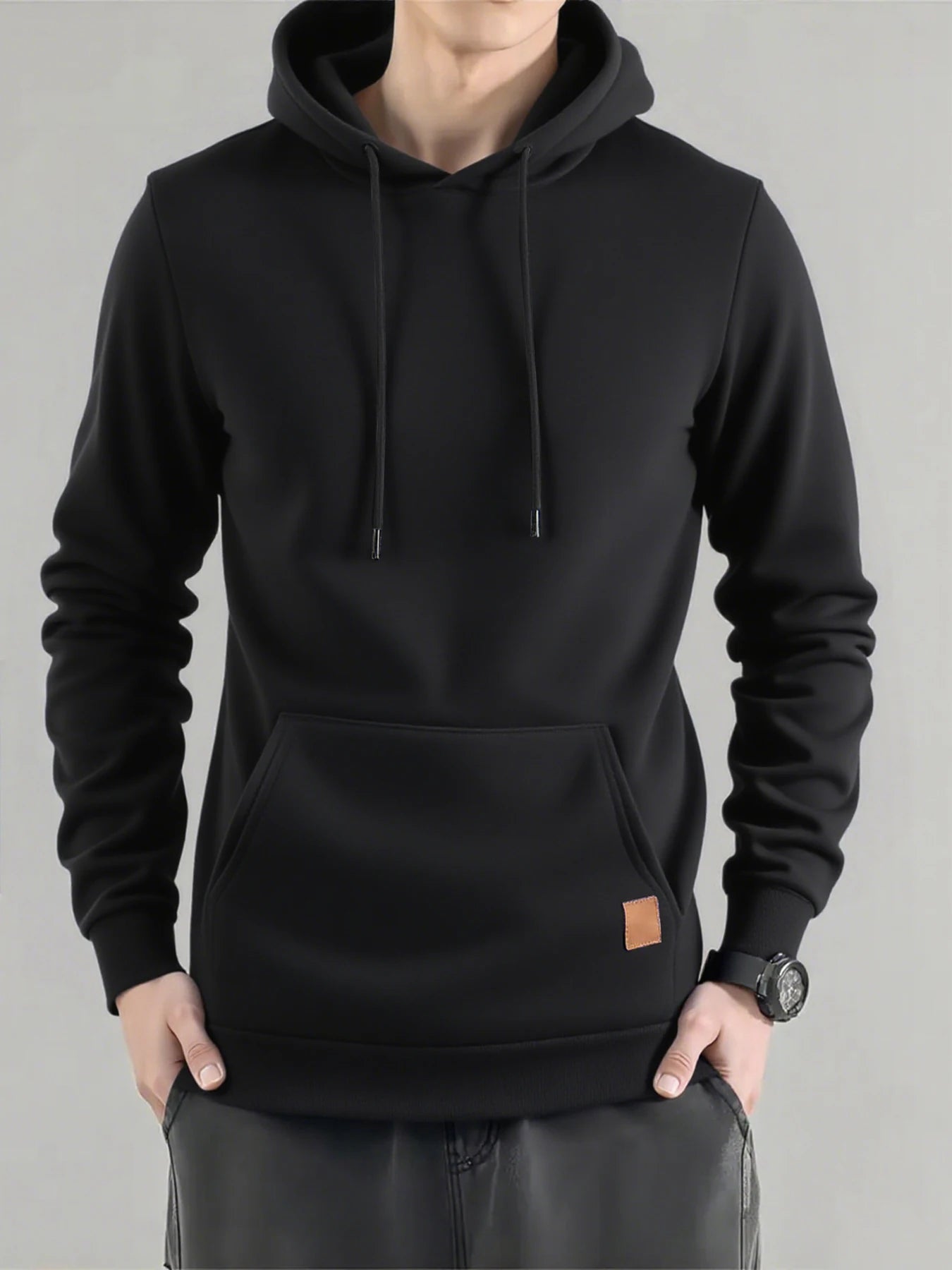 Sweat-shirt nouveau printemps automne Streetwear mode vêtements d'extérieur hommes couleur unie sweat à capuche décontracté ample polaire manteaux hommes vêtements MAEJORKEN