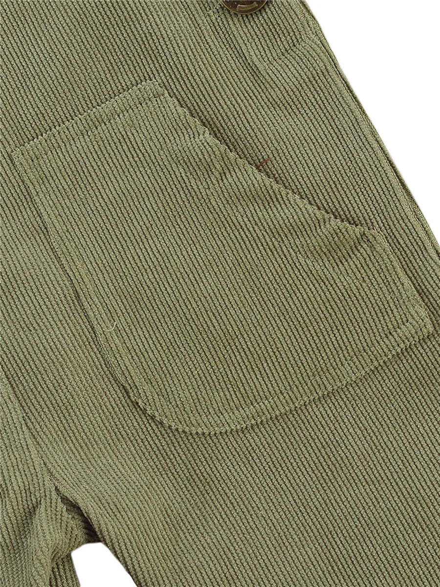 Combinaison pantalon à bretelles unisexe pour bébé de 0 à 24 mois, avec boutons, couleur unie, pour tout-petits garçons et filles MAEJORKEN