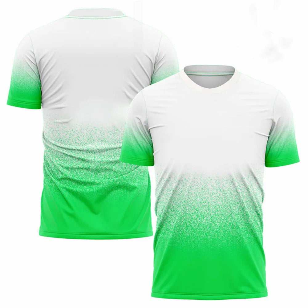 Mode dégradé Harajuku hommes t-shirt Badminton Tennis formation 3d été séchage rapide t-shirts de sport col rond à manches courtes hauts MAEJORKEN