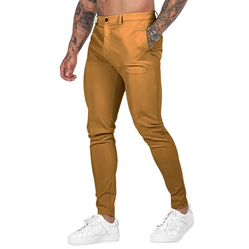 Pantalon Slim couleur unie du S au 3XL
