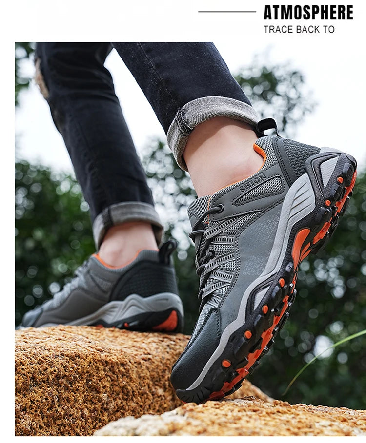 Chaussures de randonnée en maille pour hommes, souliers de voyage respirants, imperméables, pour plein air, chasse, pêche, montagne, équitation, sport MAEJORKEN