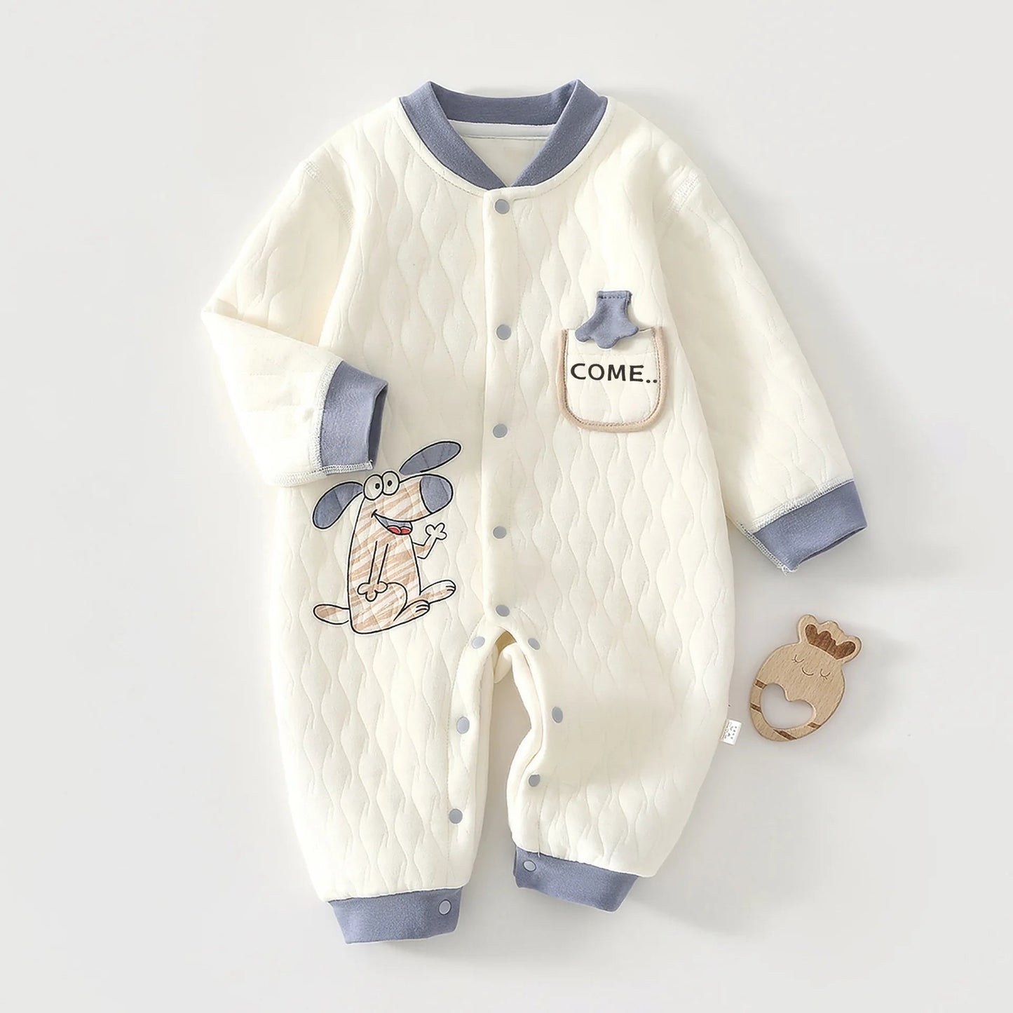 Combinaison d'automne pour bébé, veste en coton épais, vêtements chauds à trois couches pour nouveau-nés de 0 à 18 mois, vêtements rampants pour jeunes enfants MAEJORKEN