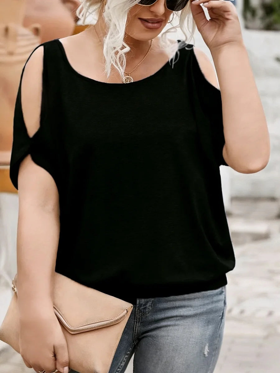 T-shirt pour femmes grandes tailles, col en V, manches courtes, imprimé floral, coupe ample, style bohème, printemps- été, décontracté, t-shirt de plage, t-shirt doux du L au 5XL MAEJORKEN