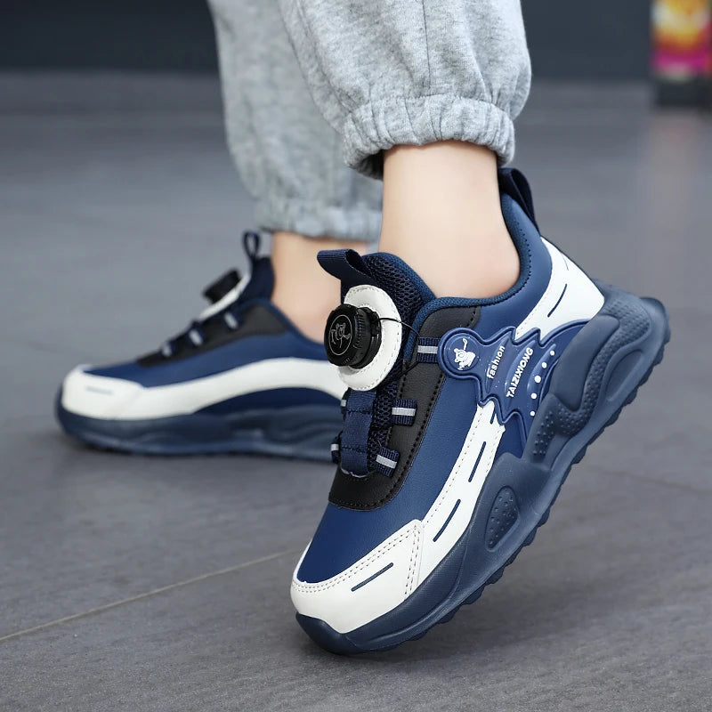 Baskets en cuir légères et antidérapantes pour enfants, chaussures décontractées pour garçons et étudiants, chaussures de sport, de course, de Tennis MAEJORKEN