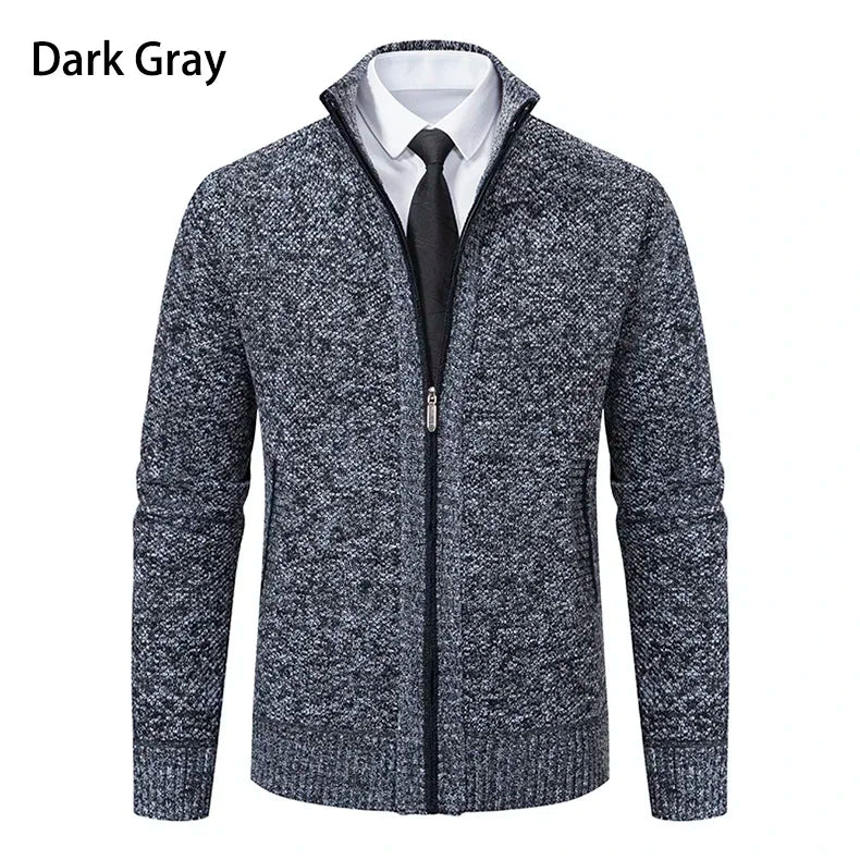 Cardigan zippé avec poche confortable et stylé du M au 4XL