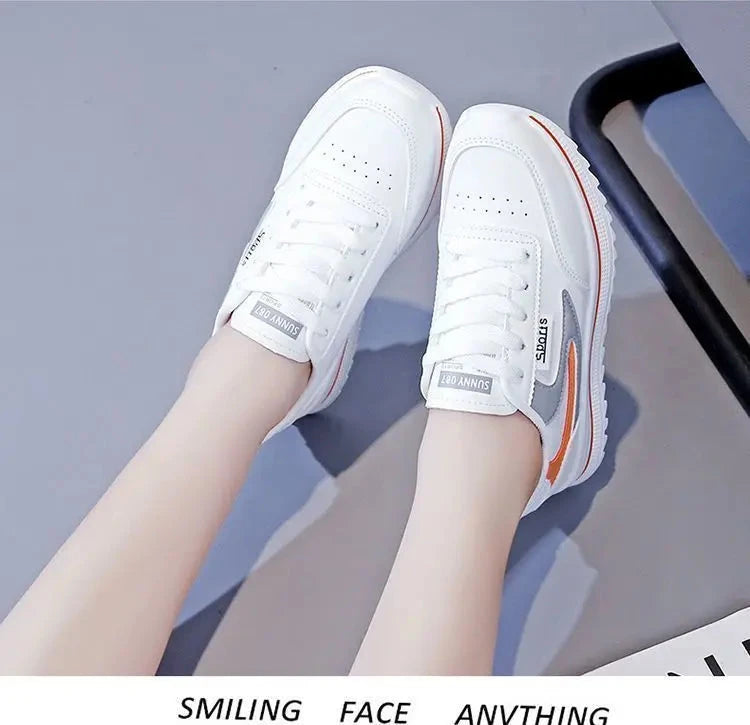 Mode chaussures pour femmes à lacets femmes baskets couleur unie femmes chaussures vulcanisées chaussures de course polyvalentes Zapatillas légères MAEJORKEN