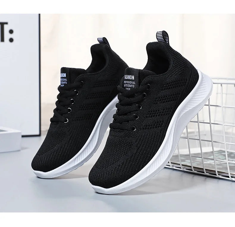 Litfun femmes chaussures de sport décontractées mode femme fond souple baskets respirant maille chaussures de course loisirs chaussures plates légères MAEJORKEN