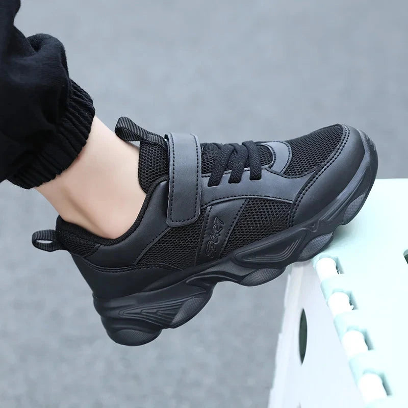 Chaussures de sport coordonnantes pour enfants, respirantes, noires, chaussures d'école, marche, course décontractée, rencontre, garçons, filles, étudiant, mode MAEJORKEN