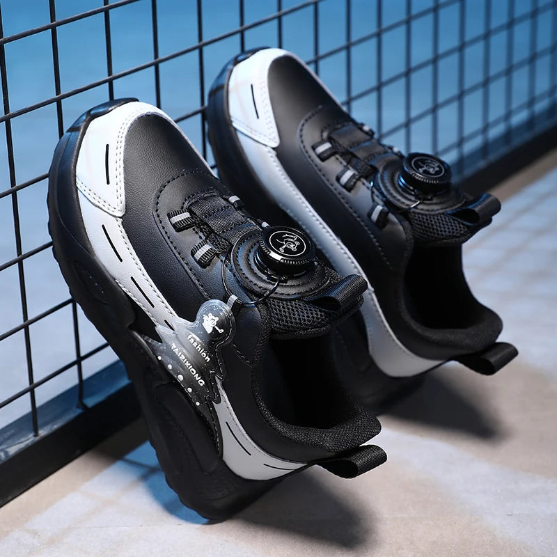 Baskets en cuir légères et antidérapantes pour enfants, chaussures décontractées pour garçons et étudiants, chaussures de sport, de course, de Tennis MAEJORKEN