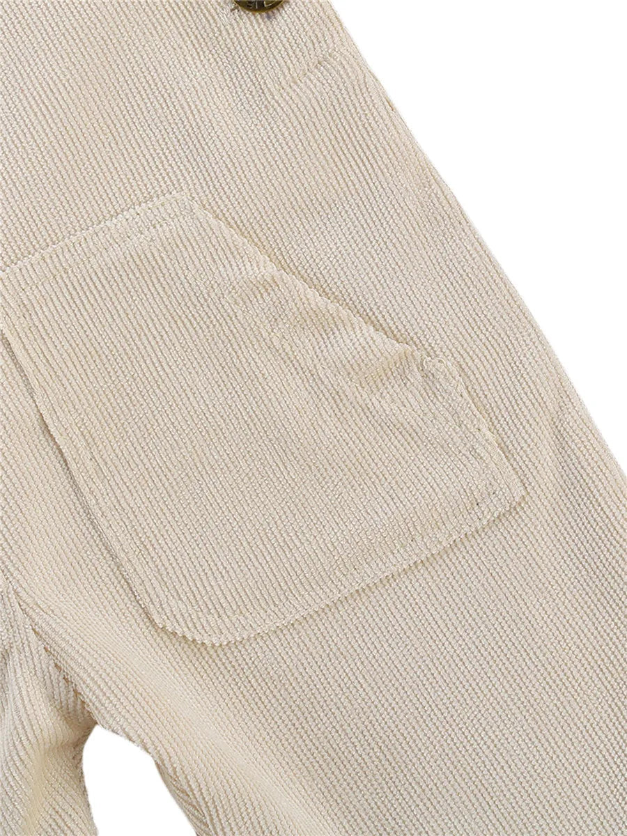 Combinaison pantalon à bretelles unisexe pour bébé de 0 à 24 mois, avec boutons, couleur unie, pour tout-petits garçons et filles MAEJORKEN