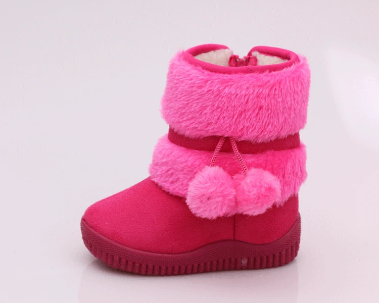 Bottes de neige pour filles, confortables, épaisses et chaudes, pour enfants, boule épaisse, mignonnes, chaussures de princesse, automne, 2023 MAEJORKEN