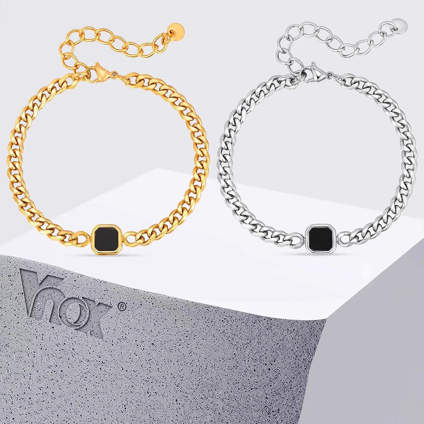 Bracelet tendance pour hommes, Bracelet à chaîne cubaine en acier inoxydable, cadeau de bijoux pour mari BBF fils MAEJORKEN