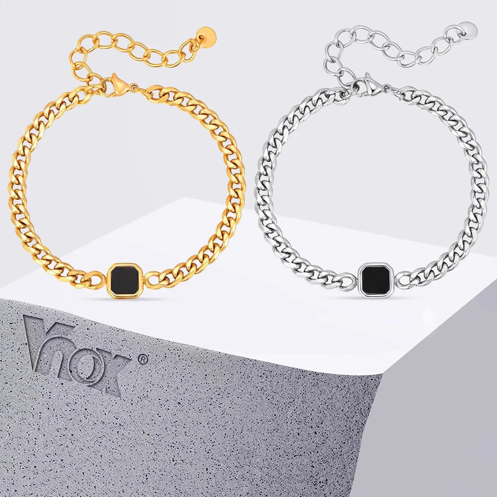 Bracelet tendance pour hommes, Bracelet à chaîne cubaine en acier inoxydable, cadeau de bijoux pour mari BBF fils MAEJORKEN