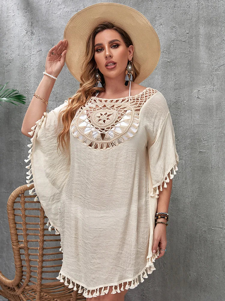 Robe de plage ample, grande taille, Sexy, Cover-Up pour les maillots de bain, ajouré, décontractée, pour les vacances, vêtements de plage MAEJORKEN