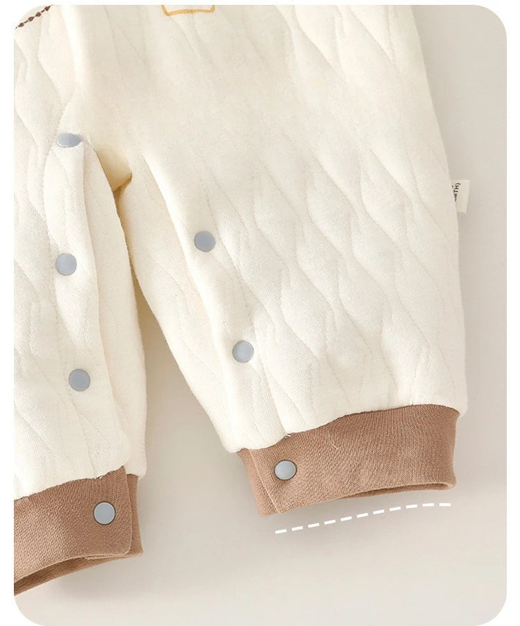 Combinaison d'automne pour bébé, veste en coton épais, vêtements chauds à trois couches pour nouveau-nés de 0 à 18 mois, vêtements rampants pour jeunes enfants MAEJORKEN