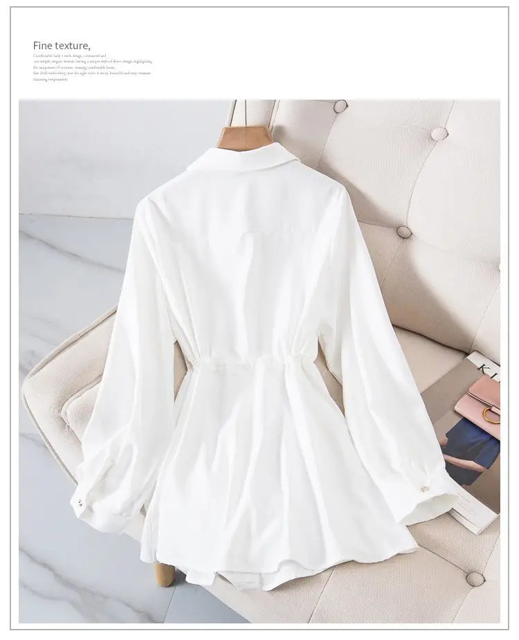 Chemise décontractée en mousseline de soie à manches longues du L au 3XL