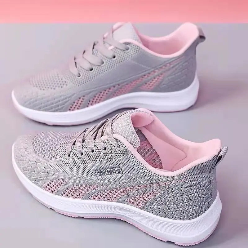 Chaussures de course respirantes pour femmes, baskets d'été légères en maille à coussin d'air, chaussures de sport d'extérieur à lacets, chaussures d'entraînement MAEJORKEN