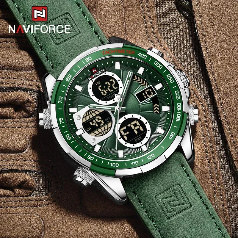 NAVIFORCE montre militaire pour hommes chronographe multifonction sport 3ATM étanche avec alarme affichage jour et Date horloge cadeaux masculins MAEJORKEN