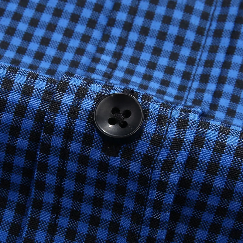 Chemises à carreaux confortables manches courtes, pur coton grande taille du M au 8XL