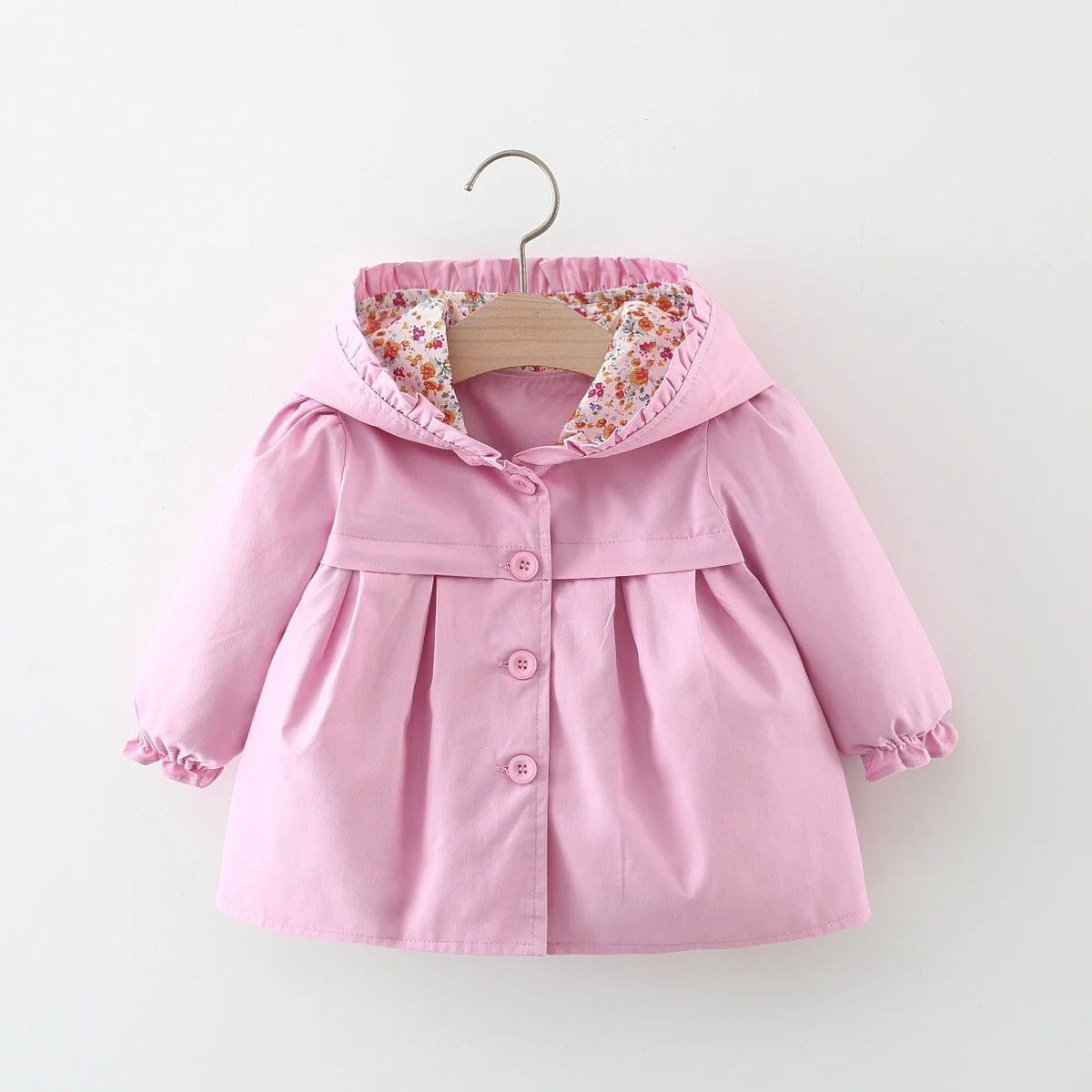 Veste d'automne pour bébé fille de 0 à 3 ans, coupe-vent en coton à manches longues, veste à capuche pour bébé fille MAEJORKEN