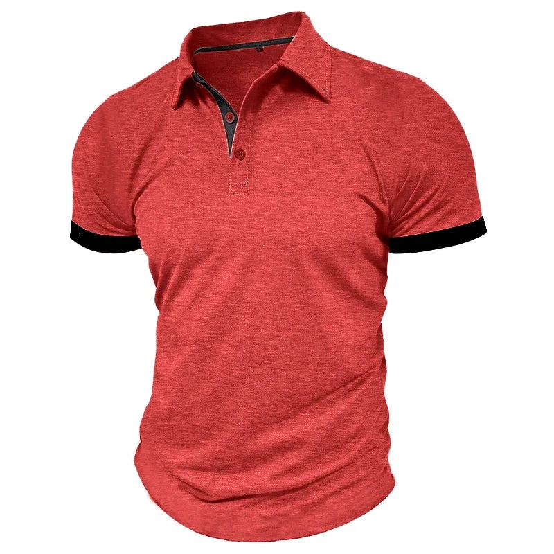 Polo d'été à manches courtes pour hommes, surdimensionné, couleur unie, t-shirts respirants, Streetwear, chemises d'activités sportives MAEJORKEN