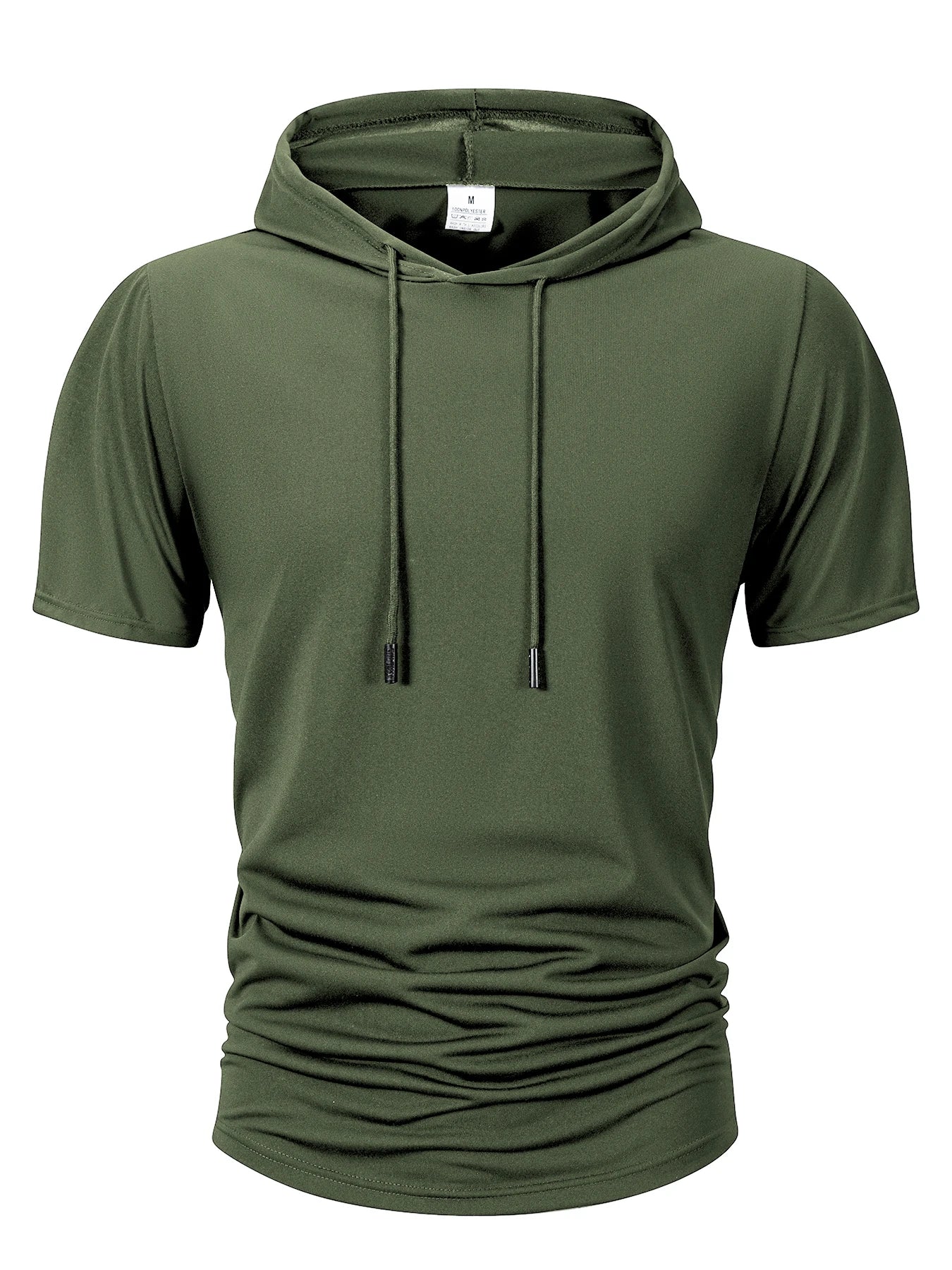 Sweat-shirt à capuche pour hommes, décontracté, manches courtes, ample, couleur unie, léger, Fitness, dessus respirants, été MAEJORKEN
